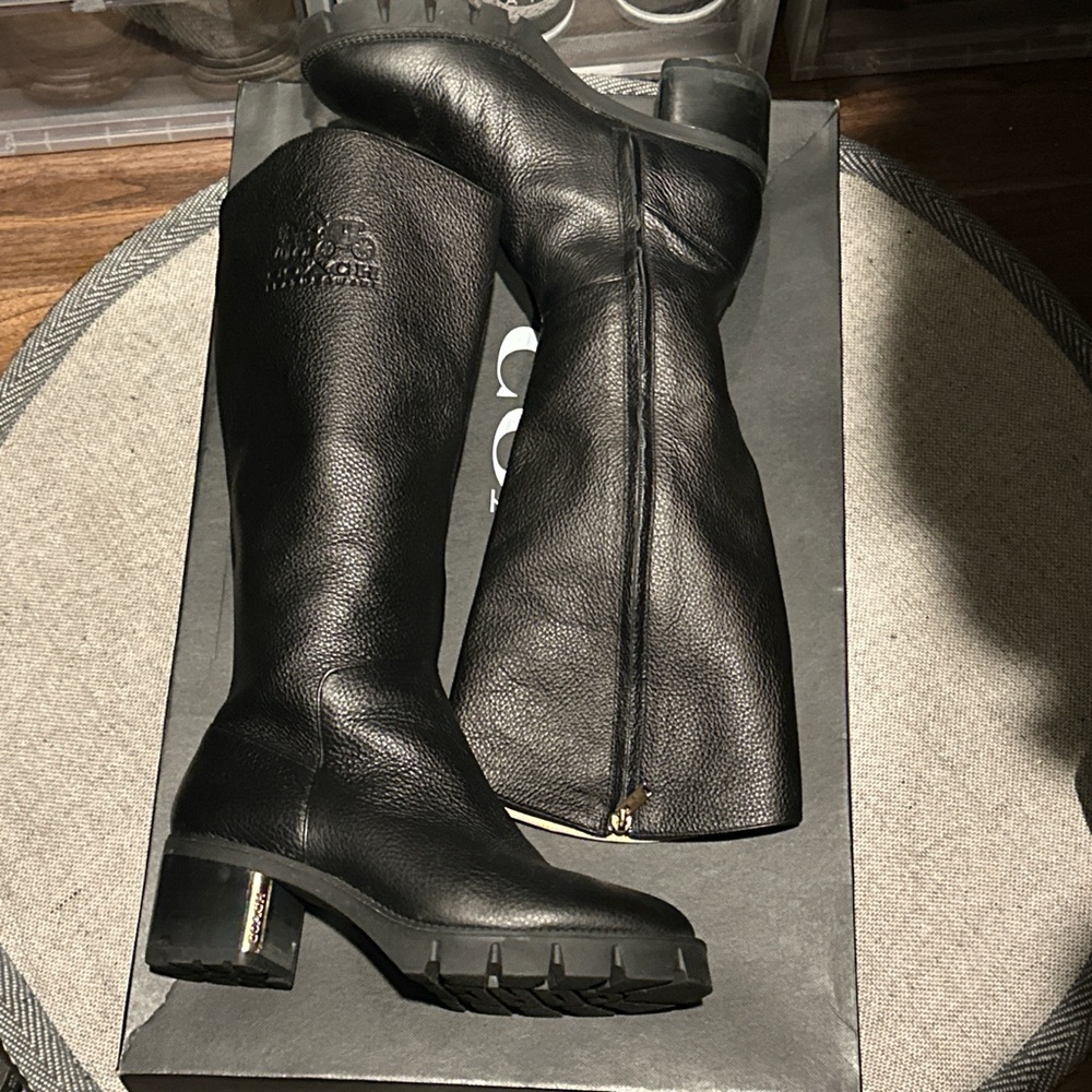 Coach Black Over the Knee Boots